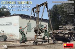 Thumbnail MINIART 35350 GERMAN TANKMEN WITH GANTRY CRANE   MAYBACH HL 120 ENGINE