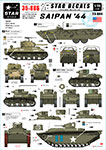 Thumbnail Star Decals 35-886 Saipan 44. DUKW M4A2 Sherman M3A1 Satan LVT A -1