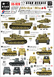 Thumbnail Star Decals 35-928 German Afrika Mix 4. Pz-Jg 1 B and Black turret numbers for Tigers.
