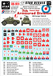 Thumbnail Star Decals 35-971 British 7th  Desert Rats  Armoured Division Formation   AoS markings.