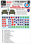 Thumbnail Star Decals 35-972 British Guards Armoured Division Formation   AoS markings.