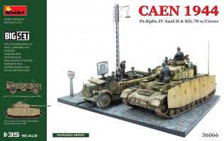 Thumbnail MINIART 36066 CAEN 1944 PZ.KPFW.IV AUSF.H   KFZ.70 W/CREWS