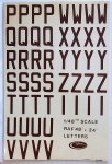 Thumbnail  721. 001 BRITISH WW2 DULL RED CODE LETTERS 48 INCH HIGH 24 INCH WIDE