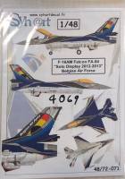 Thumbnail DISCOUNT DECALS 5960. F-16AM FALCON FA-84  SOLO DISPLAY 2012-2013  BELGIAN AIR FORCE 48/72-071 