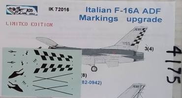 Thumbnail DISCOUNT DECALS 4175IK 72016 ITALIAN F-16A ADF MARKINGS UPGRADE