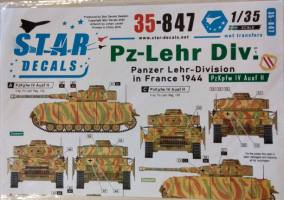 Thumbnail Star Decals 4243. 35-847 PZ-LEHR DIV. IN FRANCE 1944