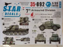 Thumbnail Star Decals 4248. 35-892 7TH ARMOURED DIVISION DESERT RATS IN NW EUROPE 1944-45