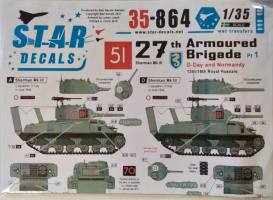 Thumbnail Star Decals 4251. 35-864  27TH ARMOURED BRIGADE D-DAY AND NORMANDY part 1