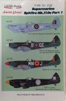 Thumbnail DISCOUNT DECALS 4277. 72-006 NO. 158 LIFELIKE DECALS SUPERARINE SPITFIRE MK.XVLE PART 1