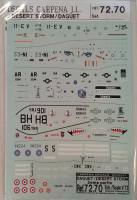 Thumbnail DISCOUNT DECALS 5958. REF. 72.70 DECALS CARPENA J.L. DESERT STORM/ DAGUET
