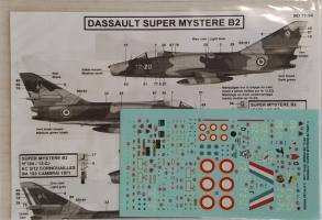 Thumbnail DISCOUNT DECALS 4317. BERNA DECALS DASSAULT SUPER MYSTERE BD 72-54
