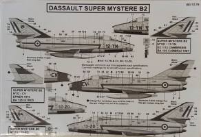 Thumbnail DISCOUNT DECALS 4319. BERNA DECALS 72-78 DASSAULT SUPER MYSTERE B2