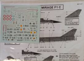 Thumbnail DISCOUNT DECALS 4321. BERNA DECALS  72-31 DASSAULT MIRAGE F1 C