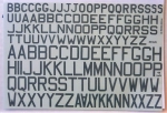 Thumbnail MODELDECAL 677. 53 RAF WW2 CODE LETTERS MEDIUM SEA GREY 30   48 INCH