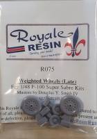Thumbnail SCALE RESIN R075 WEIGHTED WHEELS  LATE  FOR F-100 SUPER SABRE KITS