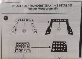 Thumbnail UNKNOWN MAKE RHO9A F-84F THUNDERSTREAK  FOR THE MONOGRAM KIT 
