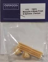 Thumbnail PARAGON 72074 MOSQUITO 4-BLADE PROPS SPINNERS TAMIYA