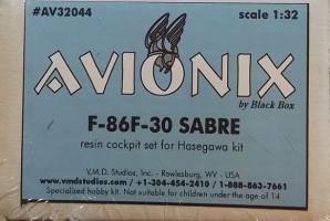 Thumbnail UNKNOWN MAKE AV32044 F-86F-30 SABRE RESIN COCKPIT SET FOR HASEGAWA KIT