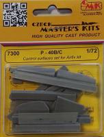 Thumbnail CMK 7300 P-40B/C CONTROL SURFACES SET FOR AIRFIX KIT