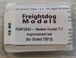 Thumbnail FREIGHTDOG MODELS FDR72043 - HAWKER HUNTER T.7 IMPROVEMENT SET FOR XTRAKIT 72013