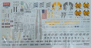 Thumbnail DISCOUNT DECALS 4978 12564 F/A-18C VFA-192 Decals - 2007-2010 Academy