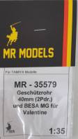 Thumbnail DISCOUNT DECALS 4981 MR-35579 Gesch tzrohr 40mm BESA MG for Valentine MR Models