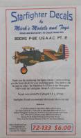 Thumbnail DISCOUNT DECALS 5005 72-133 Boeing P-12E U.S.A.A.C. PT. 2 Starfighter Decals