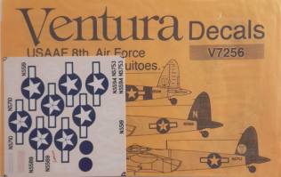 Thumbnail DISCOUNT DECALS 5052 V7256 USAAF 8th Air Force Mosquitoes Ventura Decals