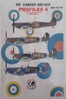 Thumbnail DISCOUNT DECALS 5126 MA-72114   On Target Decals Profiles 4 - High-Quality Decals for eight Spitfires   On Target Decals