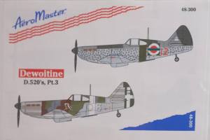 Thumbnail DISCOUNT DECALS 5195 48-300 DEWOITINE D.520 S PT.3 AeroMaster