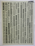 Thumbnail MODELDECAL 1074. 33 BRITISH POST WAR SERIALS 16 18 20 AND 24 INCH LETTERS