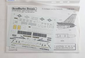 Thumbnail DISCOUNT DECALS 5244 148-024 F-14 BASIC LO-VIZ STENCILS Aeromaster Decals
