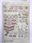 Thumbnail ALMARK 1163. 4821 MCDONNELL VOODOO SHEET 1 F-101 VOODOO. F-101A F-101B CF-101B RF-101A/C RF-101H