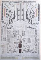 Thumbnail DISCOUNT DECALS 5305 48-063 LO-VIZ DEVIL DOG RHINOS Furball Aero-Design