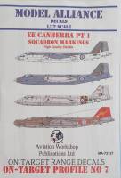 Thumbnail DISCOUNT DECALS 5356 MA-72127 EE CANBERRA PT 1 SQUADRON MARKINGS Model Alliance