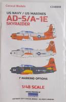 Thumbnail DISCOUNT DECALS 5357 CD48050 US NAVY / US MARINES AD-5/A-1E SKYRAIDER Caracal Models