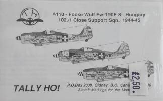 Thumbnail DISCOUNT DECALS 5446 4110 FOCKE WULF FW-190F-8 HUNGARY 102./1 CLOSE SUPPORT SQN. 1944-45 Tally Ho