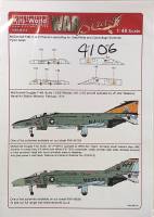 Thumbnail KITS WORLD 4106.  KW148118 MCDONNELL F4B  C   D PHANTOM STENCILLING FOR GREY/WHITE AND CAMOULLAGE SCHEMES 