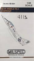 Thumbnail DISCOUNT DECALS 4113. MILSPEC 48-001 BLUE ANGELS TA-4 CASPER 7 
