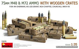 Thumbnail MINIART 53078 75MM M48   M72 AMMO WITH WOODEN CRATES