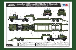 Thumbnail HOBBYBOSS 85523 RUSSIAN KRAZ-260B TRACTOR W/ MAZ/CHMZAP-5247G SEMI-TRAILER  UK SALE ONLY 