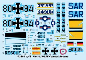 Thumbnail TRUMPETER MODELS 02884 HH-34J USAF COMBAT RESCUE
