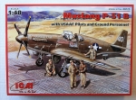 Thumbnail ICM 48125 MUSTANG P-51B WITH USAAF PILOTS AND GROUND PERSONNEL