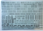 Thumbnail MODELDECAL 672. 36A BRITISH POST WAR 4 6 8   12 INCH BLACK LETTERS NUMERALS   TITLES