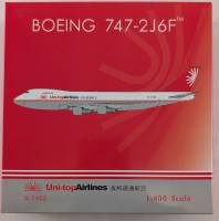 Thumbnail AIRLINER COLLECTIBLE  04168 BOEING 747-2J6F UNI-TOP AIRLINES B-2462
