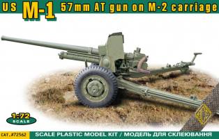 Thumbnail ACE 72562 US M-1 57MM AT GUN ON M-2 CARRIAGE
