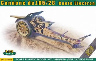 Thumbnail ACE 72594 ITALIAN 105/28 CANNON WITH RUBBERIZED WHEELS