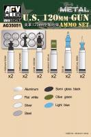 Thumbnail AFV CLUB AG35051 US 120MM GUN METAL AMMO SET