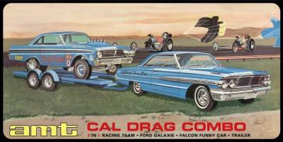Thumbnail AMT 1223 1964 FORD GALAXIE   FALCON FUNNY CAR TRAILER COMBO