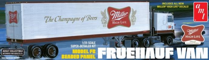Thumbnail AMT 1234 FRUEHAUF 40  SEMI TRAILER MILLER BEER